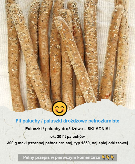 Fit paluchy / paluszki drożdżowe pełnoziarniste