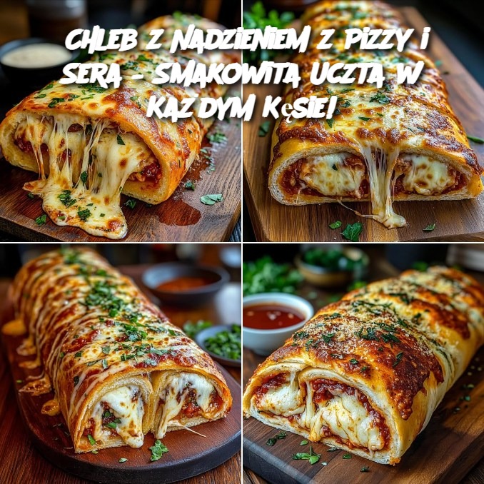 Chleb z Nadzieniem z Pizzy i Sera – Smakowita Uczta w Każdym Kęsie!