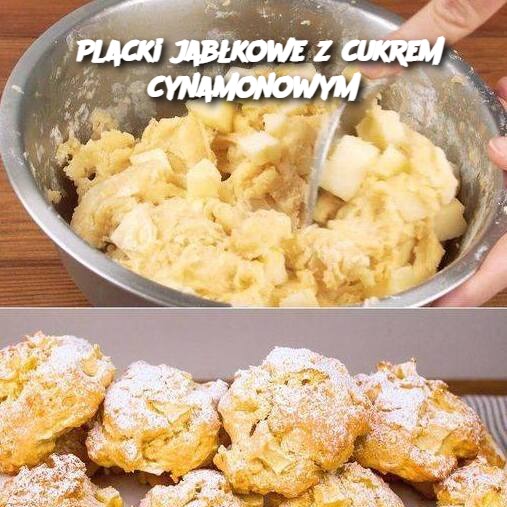 Placki jabłkowe z cukrem cynamonowym