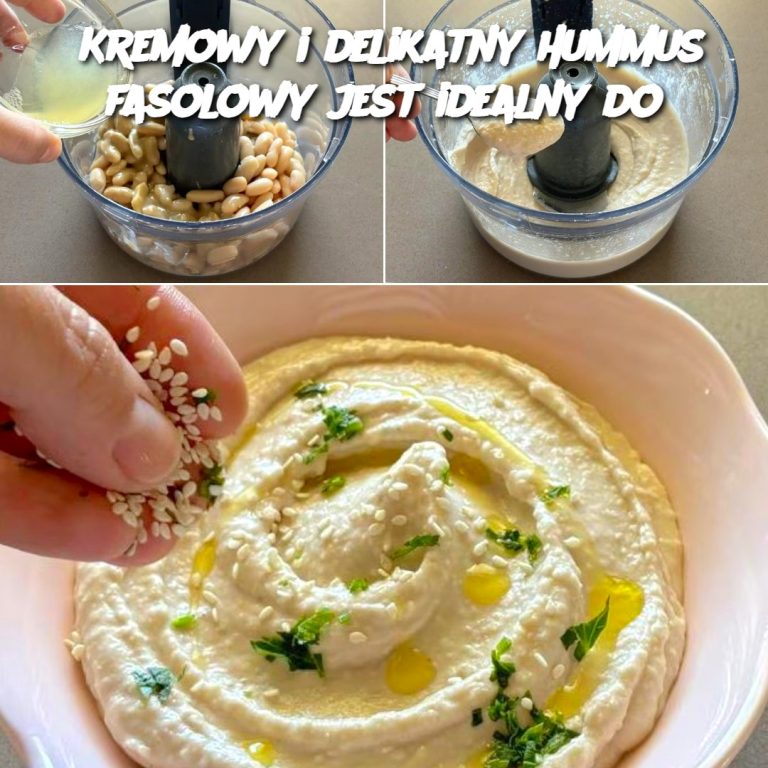 Kremowy i delikatny hummus fasolowy jest idealny do