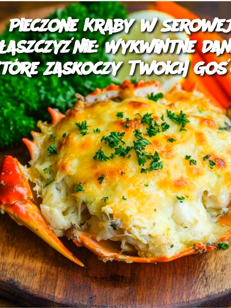 Pieczone Kraby w Serowej Płaszczyźnie: Wykwintne Danie, Które Zaskoczy Twoich Gości