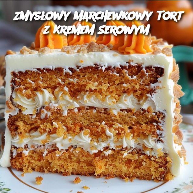 Zmysłowy Marchewkowy Tort z Kremem Serowym