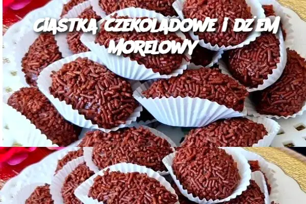 Ciastka czekoladowe i dżem morelowy