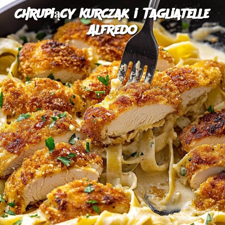 Chrupiący Kurczak i Tagliatelle Alfredo