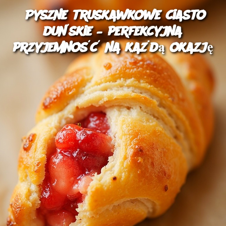 Pyszne truskawkowe ciasto duńskie – perfekcyjna przyjemność na każdą okazję