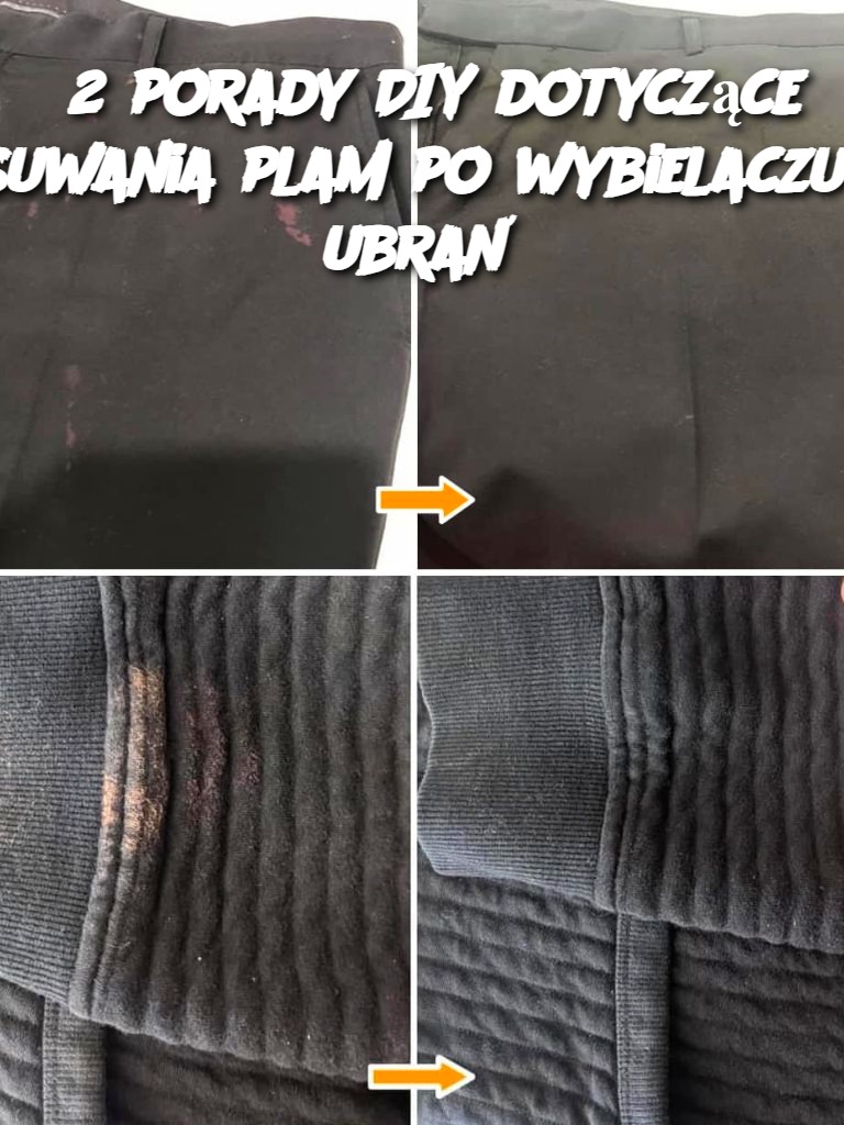 2 porady DIY dotyczące usuwania plam po wybielaczu z ubrań