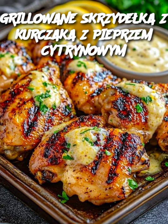 GRILLOWANE SKRZYDEŁKA Z KURCZAKA Z PIEPRZEM CYTRYNOWYM