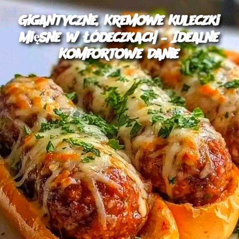 Gigantyczne, Kremowe Kuleczki Mięsne w Łódeczkach – Idealne Komfortowe Danie