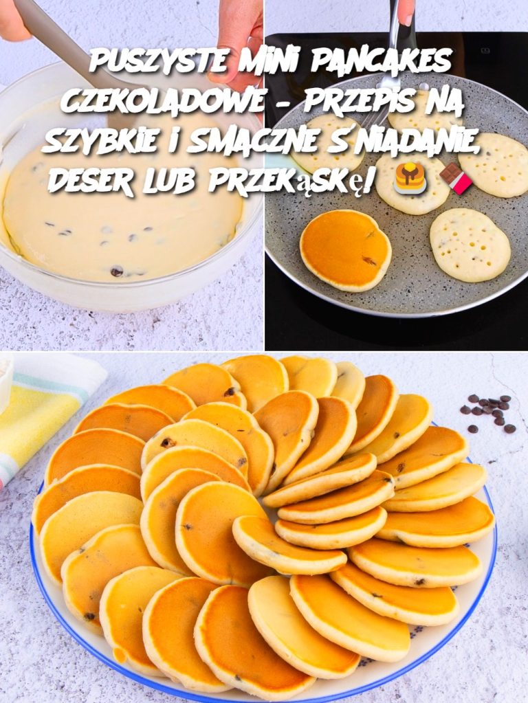 Puszyste Mini Pancakes Czekoladowe – Przepis na Szybkie i Smaczne Śniadanie, Deser lub Przekąskę! 🥞🍫