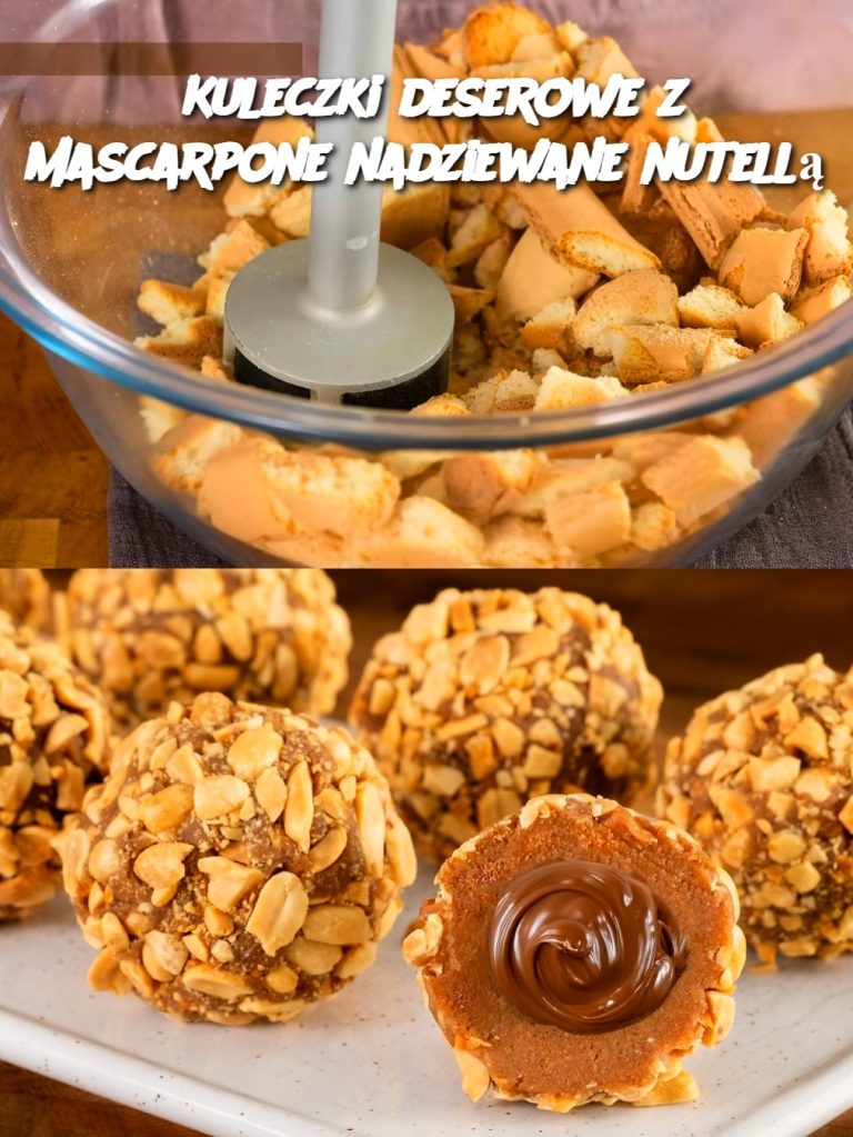 Kuleczki deserowe z mascarpone nadziewane nutellą