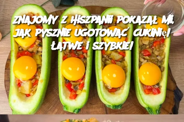 Znajomy z Hiszpanii pokazał mi, jak pysznie ugotować cukinię! Łatwe i szybkie!