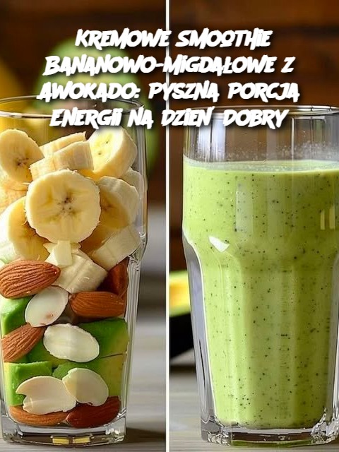 Kremowe Smoothie Bananowo-Migdałowe z Awokado: Pyszna Porcja Energii na Dzień Dobry