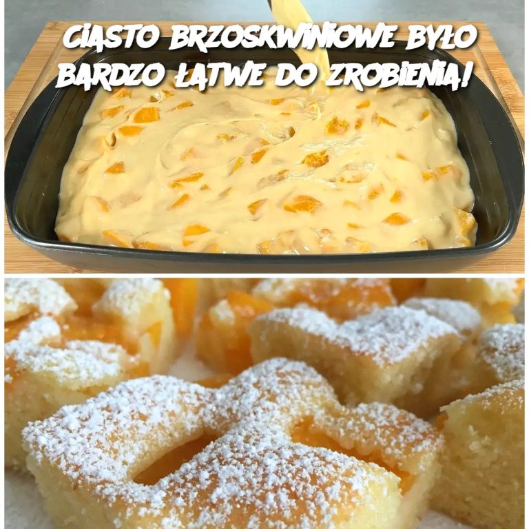 Ciasto brzoskwiniowe było bardzo łatwe do zrobienia!