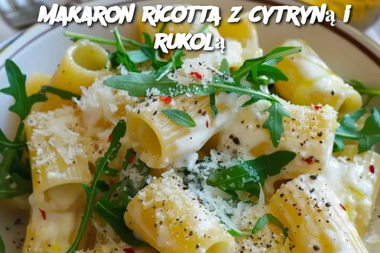 Makaron ricotta z cytryną i rukolą