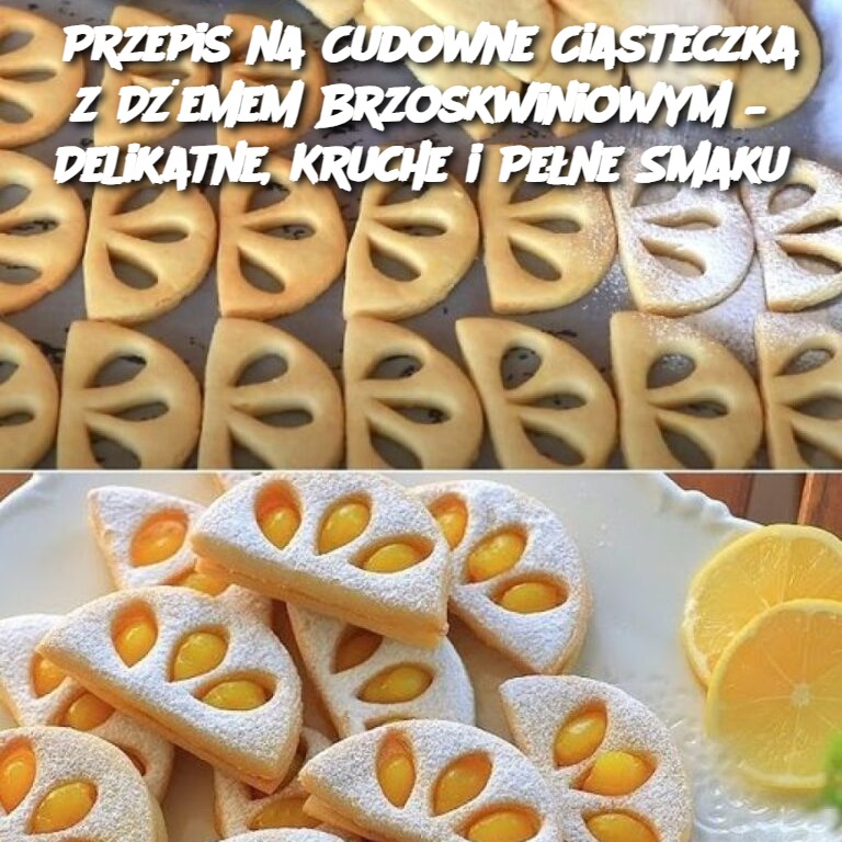 Przepis na Cudowne Ciasteczka z Dżemem Brzoskwiniowym – Delikatne, Kruche i Pełne Smaku