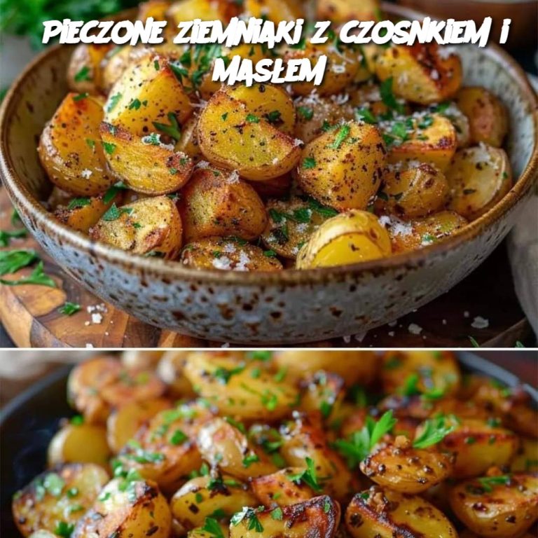 Pieczone ziemniaki z czosnkiem i masłem