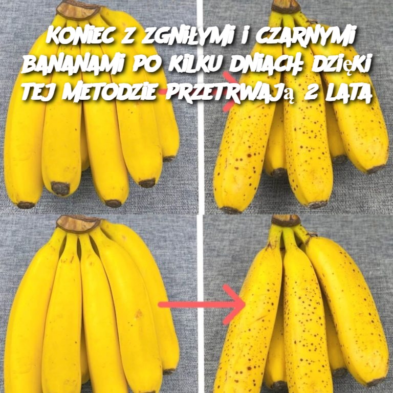 Koniec z zgniłymi i czarnymi bananami po kilku dniach: dzięki tej metodzie przetrwają 2 lata