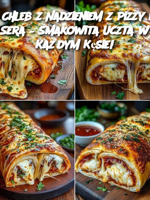 Chleb z Nadzieniem z Pizzy i Sera – Smakowita Uczta w Każdym Kęsie!