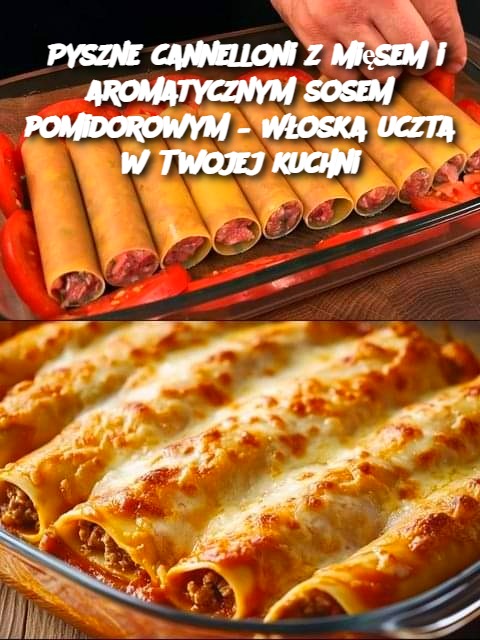 Pyszne cannelloni z mięsem i aromatycznym sosem pomidorowym – Włoska uczta w Twojej kuchni