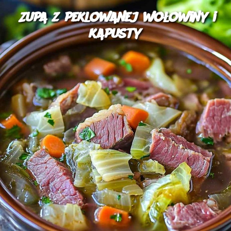 Zupa z peklowanej wołowiny i kapusty