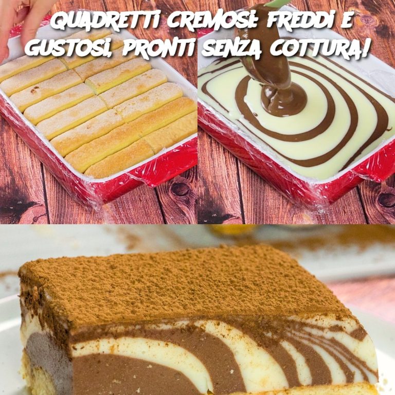 Quadretti cremosi: freddi e gustosi, pronti senza cottura!