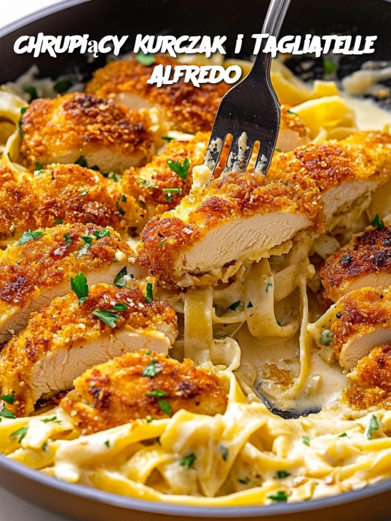 Chrupiący Kurczak i Tagliatelle Alfredo