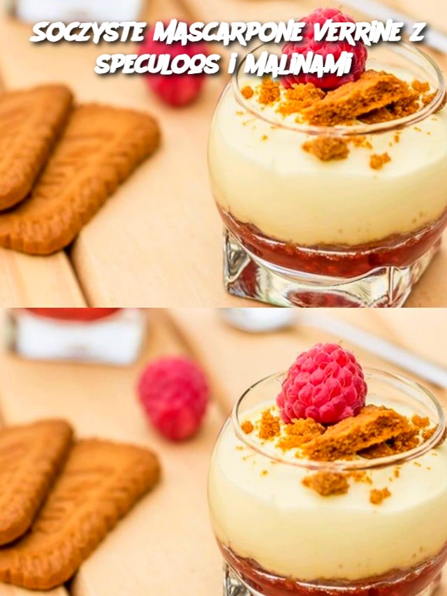 Soczyste mascarpone verrine z speculoos i malinami