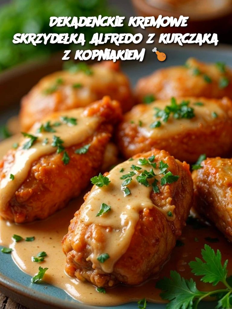 Dekadenckie kremowe skrzydełka Alfredo z kurczaka z kopniakiem 🍗