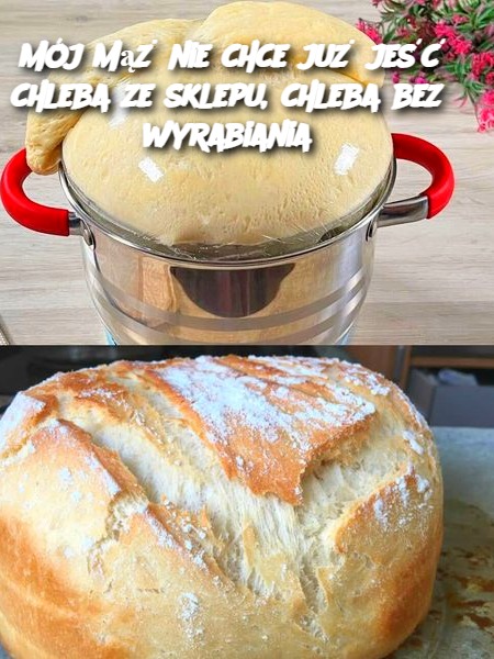 Mój mąż nie chce już jeść chleba ze sklepu, chleba bez wyrabiania