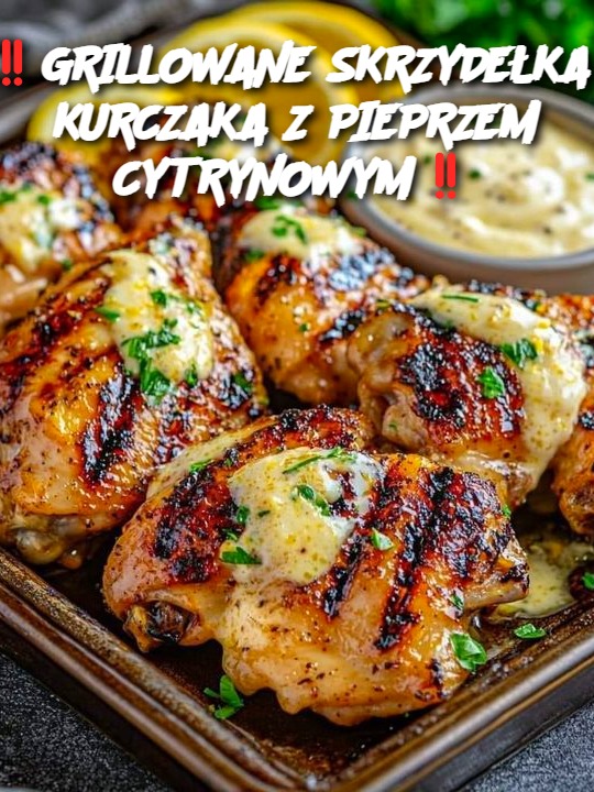 ‼️GRILLOWANE SKRZYDEŁKA Z KURCZAKA Z PIEPRZEM CYTRYNOWYM‼️