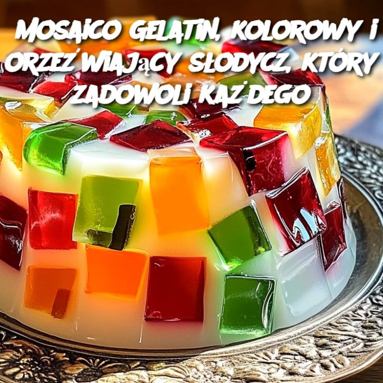 Mosaico Gelatin, kolorowy i orzeźwiający słodycz, który zadowoli każdego