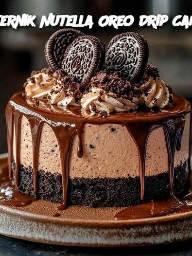 Sernik Nutella Oreo Drip Cake