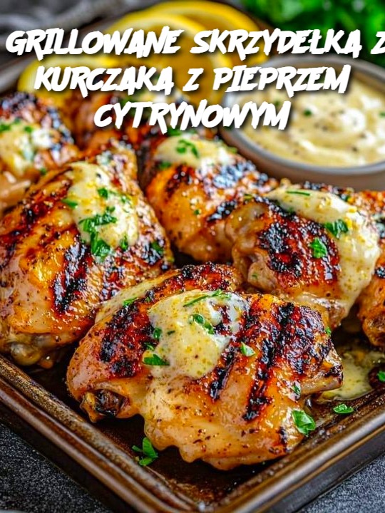 GRILLOWANE SKRZYDEŁKA Z KURCZAKA Z PIEPRZEM CYTRYNOWYM