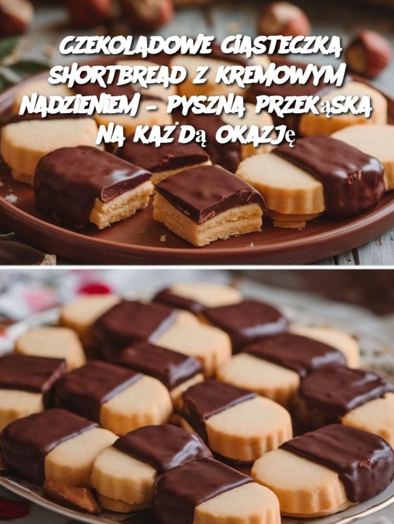 Czekoladowe ciasteczka shortbread z kremowym nadzieniem – pyszna przekąska na każdą okazję