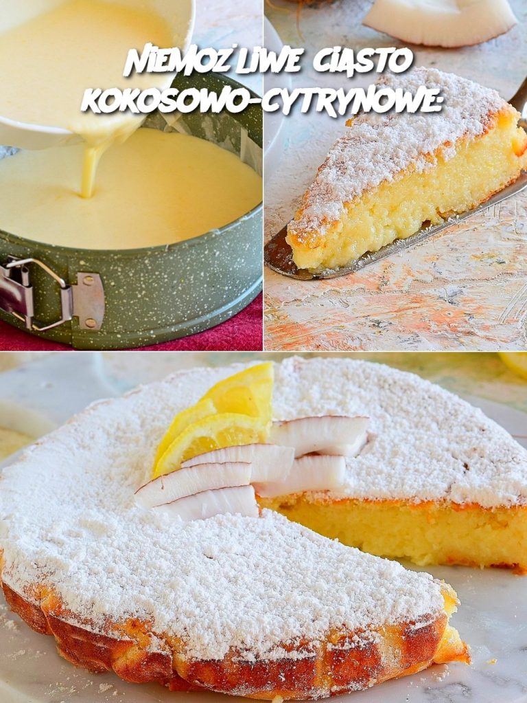 Niemożliwe ciasto kokosowo-cytrynowe: