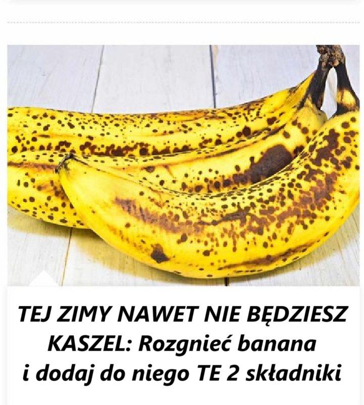 NIE BĘDZIESZ KASZLEĆ TEJ ZIMY: Rozgnieć banana i dodaj te 2 składniki