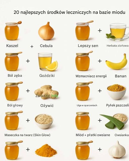 20 najlepszych środków zaradczych na bazie miodu