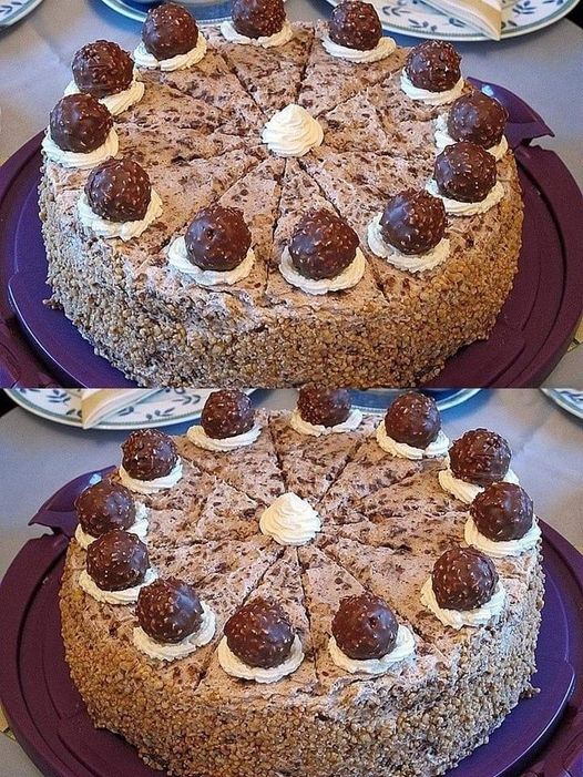 „Czekoladowa rozkosz w 3 krokach: Ciasto Ferrero Rocher, które oczaruje każdego!”