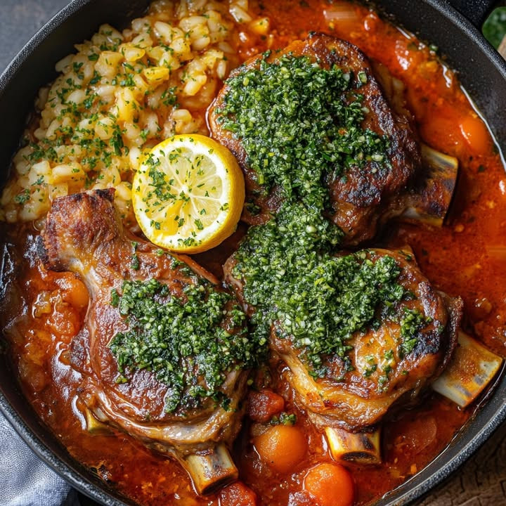 Włoskie ossobuco z pikantnym sosem pomidorowym
