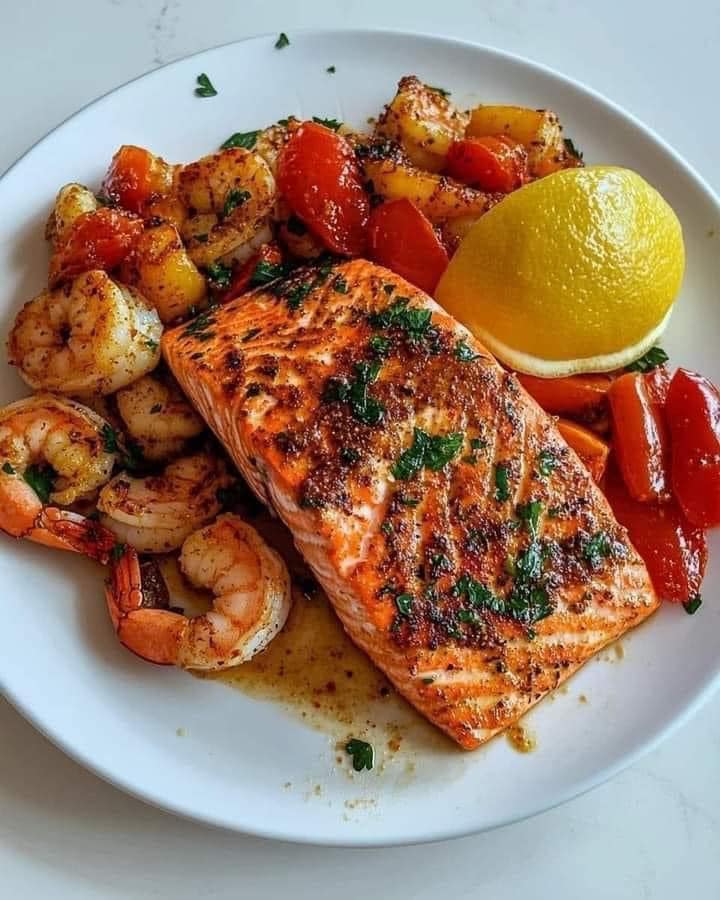 CZY ZJESZ TĘ UCZTĘ Z ŁOSOSEM I KREWETKAMI CAJUN 🌶️ 🦐