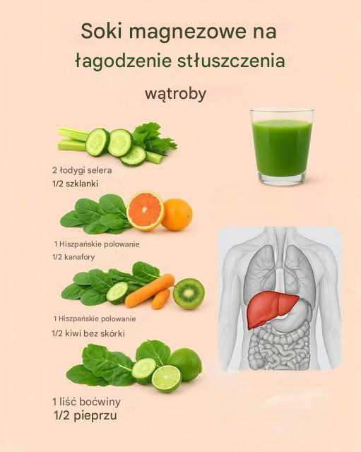 Sok magnezowy na zmniejszenie stanu zapalnego wątroby i ramion